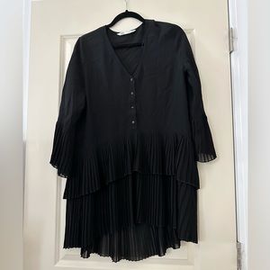 Zara pleated bottom and sleeves blouse|dress